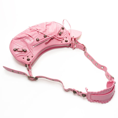 BALENCIAGA Le Cagole S Giant Leather Shoulder Bag pink WS25527