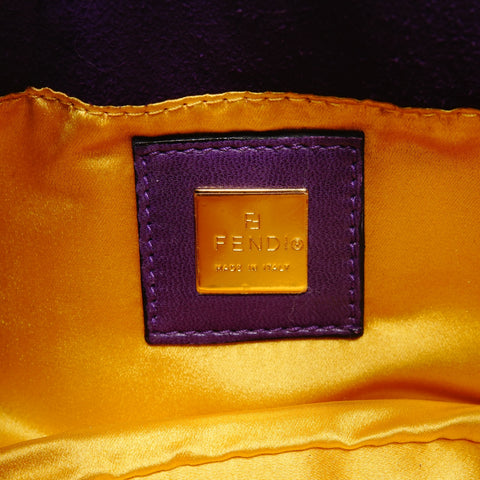FENDI Suede one belt Shoulder Bag purple WS25530