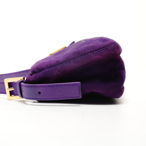 FENDI Suede one belt Shoulder Bag purple WS25530