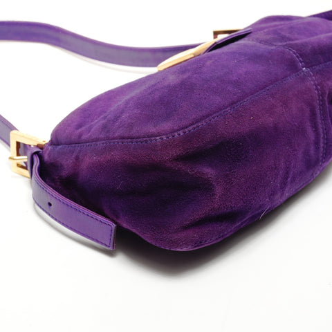 FENDI Suede one belt Shoulder Bag purple WS25530