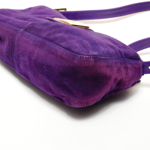 FENDI Suede one belt Shoulder Bag purple WS25530