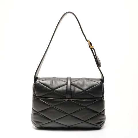 YVES SAINT LAURENT LE 57 Padded Lambskin Hobo Shoulder Bag black WS25531
