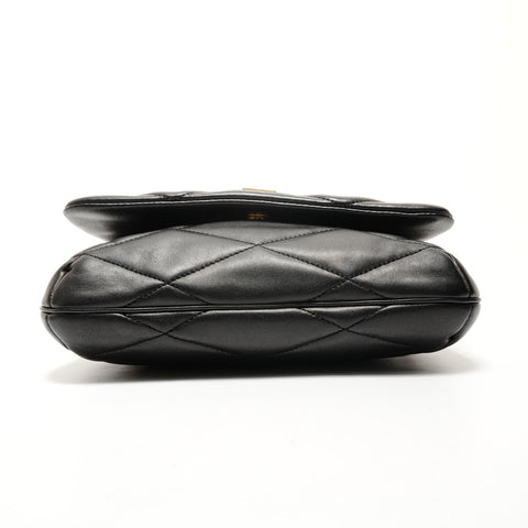 YVES SAINT LAURENT LE 57 Padded Lambskin Hobo Shoulder Bag black WS25531