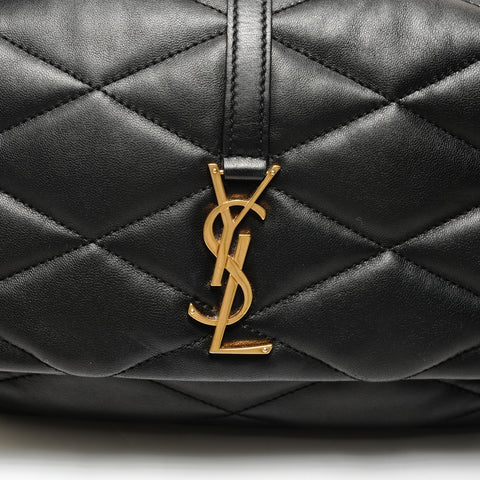 YVES SAINT LAURENT LE 57 Padded Lambskin Hobo Shoulder Bag black WS25531