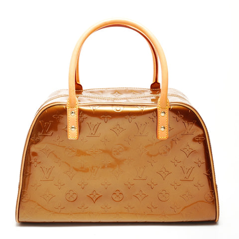 LOUIS VUITTON 2001 Vernis Tompkins Square Monogram Handbag gold WS25532