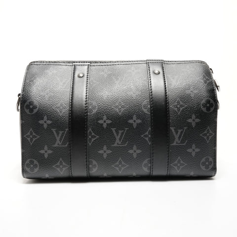 LOUIS VUITTON Monogram City Keepall Shoulder Bag black WS25535