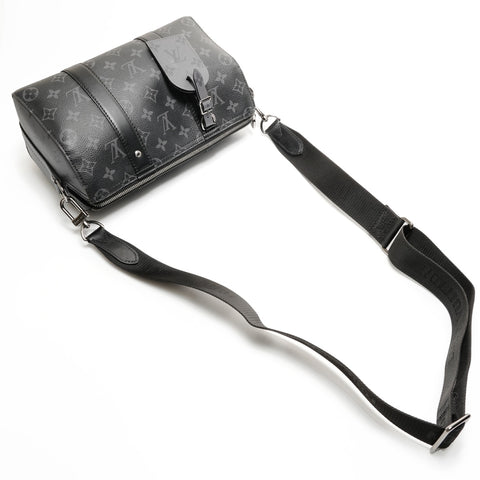 LOUIS VUITTON Monogram City Keepall Shoulder Bag black WS25535