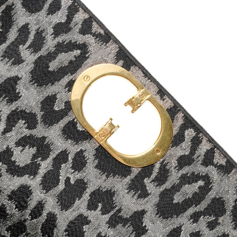 Christian Dior Dior Karo Leopard Chain Shoulder Bag black WS25538