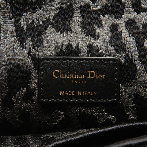 Christian Dior Dior Karo Leopard Chain Shoulder Bag black WS25538