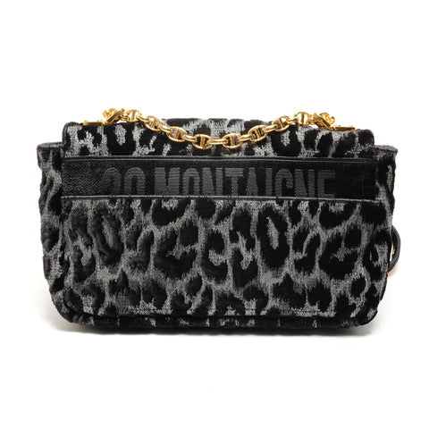 Christian Dior Dior Karo Leopard Chain Shoulder Bag black WS25538