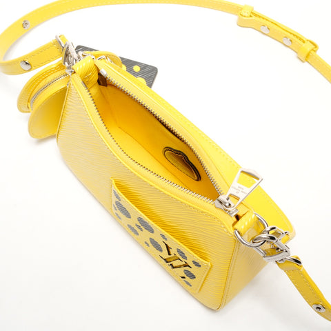 LOUIS VUITTON Epi Yayoi Kusama Mallerini Shoulder Bag yellow WS25540