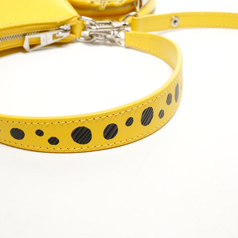 LOUIS VUITTON Epi Yayoi Kusama Mallerini Shoulder Bag yellow WS25540