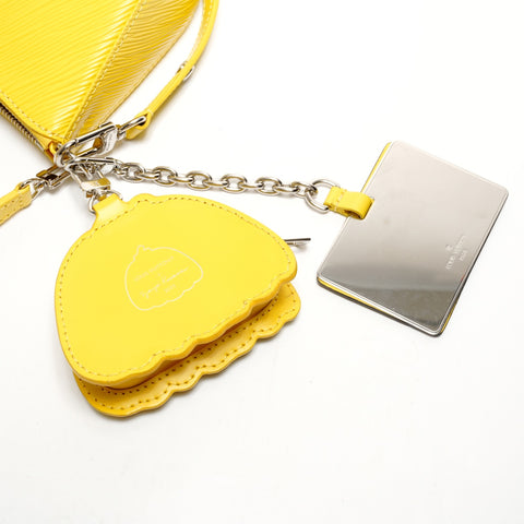 LOUIS VUITTON Epi Yayoi Kusama Mallerini Shoulder Bag yellow WS25540