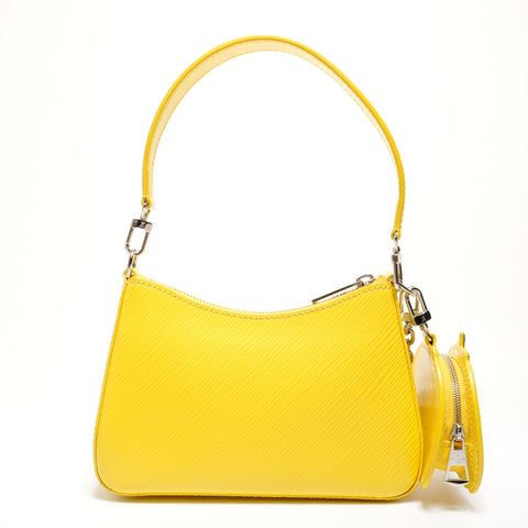LOUIS VUITTON Epi Yayoi Kusama Mallerini Shoulder Bag yellow WS25540