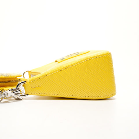 LOUIS VUITTON Epi Yayoi Kusama Mallerini Shoulder Bag yellow WS25540