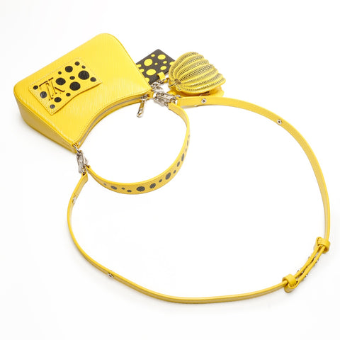 LOUIS VUITTON Epi Yayoi Kusama Mallerini Shoulder Bag yellow WS25540
