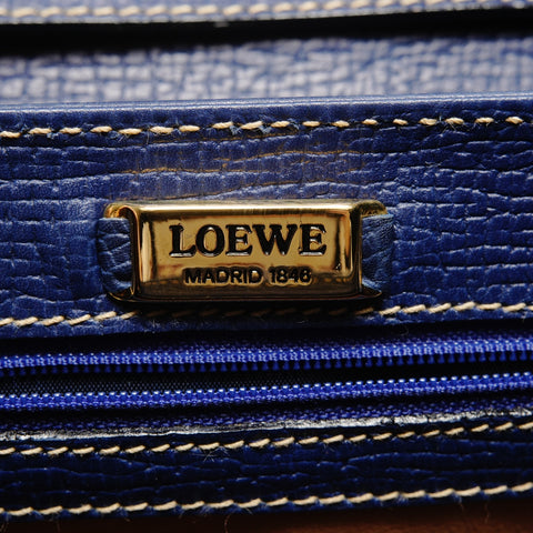 LOEWE Leder Umhängetasche blau WS25542