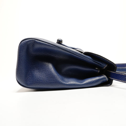 LOEWE Leder Umhängetasche blau WS25542
