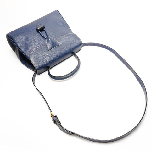 LOEWE Leder Umhängetasche blau WS25542
