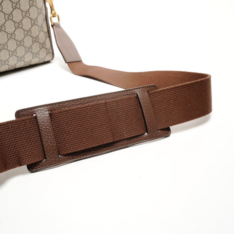 GUCCI GG Supreme Duffle Bag Boston Bag 2-Way 723309 Handbag Brown WS25543