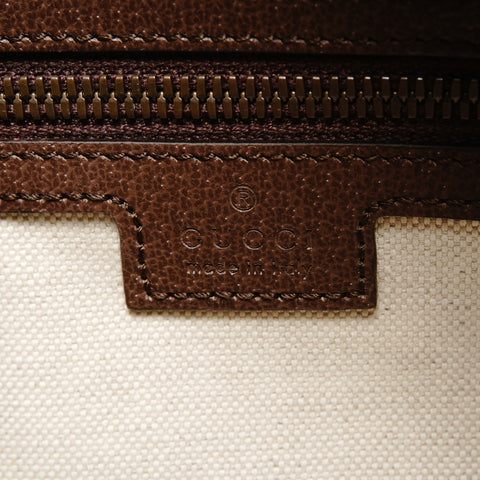 GUCCI GG Supreme Duffle Bag Boston Bag 2-Way 723309 Handbag Brown WS25543