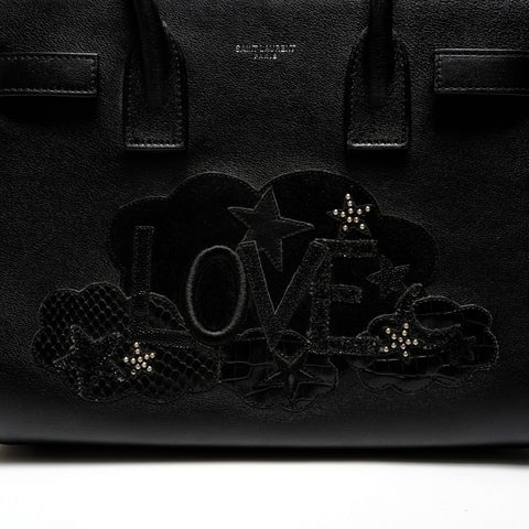 YVES SAINT LAURENT Sac de Jour Baby Leather 2way Mini Love Handbag black WS25545