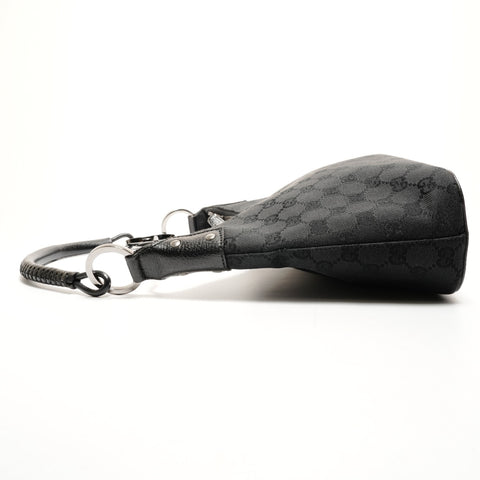 GUCCI GG canvas one belt hobo Shoulder Bag black WS25546