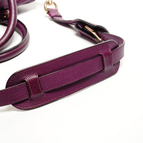 LOEWE Leather Boston 2way bag Shoulder Bag purple WS25547