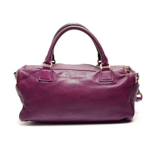 LOEWE Leather Boston 2way bag Shoulder Bag purple WS25547