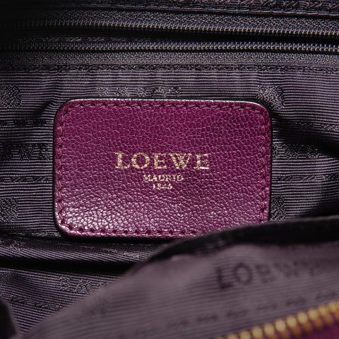 LOEWE Leather Boston 2way bag Shoulder Bag purple WS25547