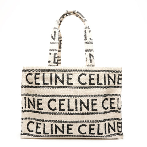 CELINE Kaba Thais Logo Große Einkaufstasche weiß WS25549
