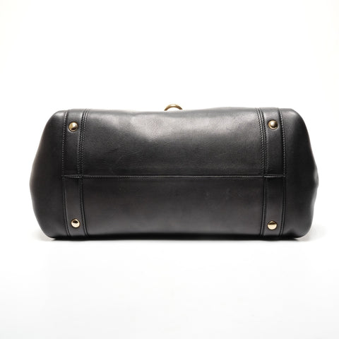 Salvatore Ferragamo Gancini leather Handbag black WS25551