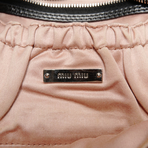 Miu Miu Matelass Nappa Crystal Shoulder Bag black WS25552