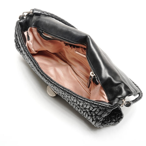 Miu Miu Matelass Nappa Crystal Shoulder Bag black WS25552