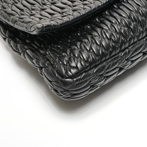 Miu Miu Matelass Nappa Crystal Shoulder Bag black WS25552