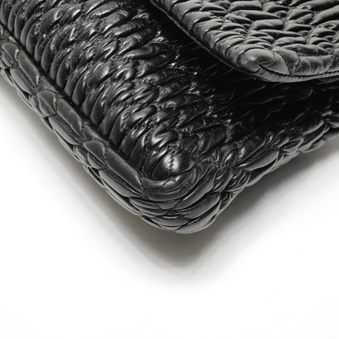 Miu Miu Matelass Nappa Crystal Shoulder Bag black WS25552