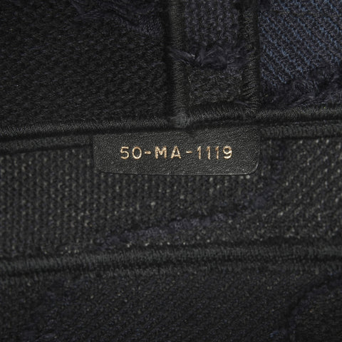 Christian Dior Jacquard canvas saddlebag Shoulder Bag Navy WS25554