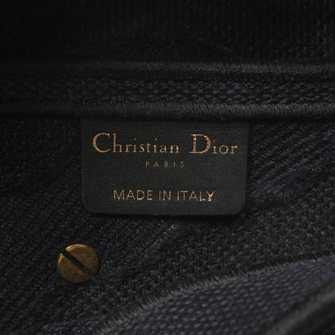 Christian Dior Jacquard-Canvas-Satteltasche Umhängetasche Marineblau WS25554