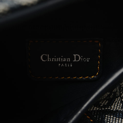 Christian Dior Trotter Canvas Saddlebag Shoulder Bag Navy WS25555