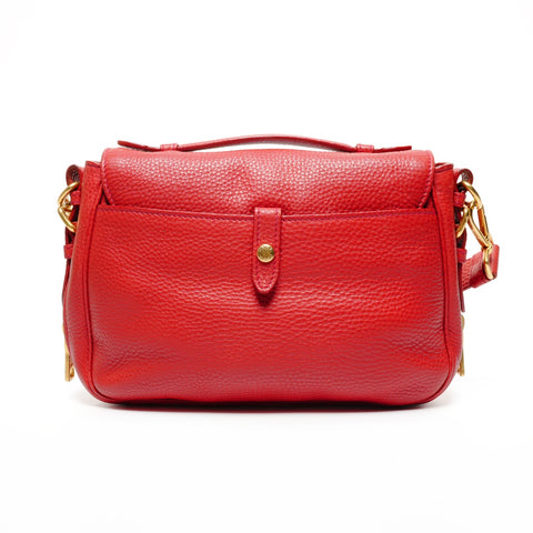 PRADA Vitello Dino Leder Umhängetasche Umhängetasche Rot WS25557