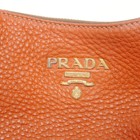 PRADA leather Shoulder Bag Brown WS25558