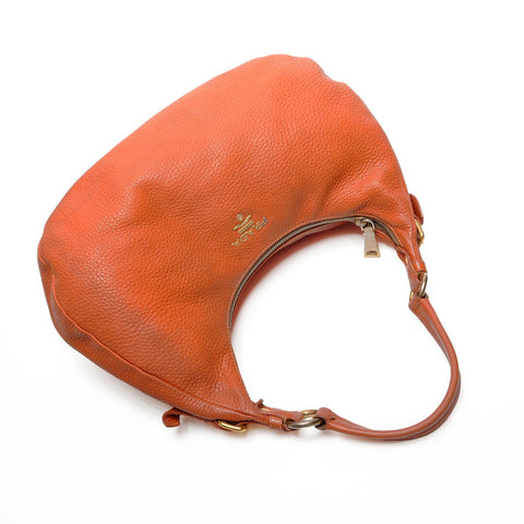 PRADA leather Shoulder Bag Brown WS25558