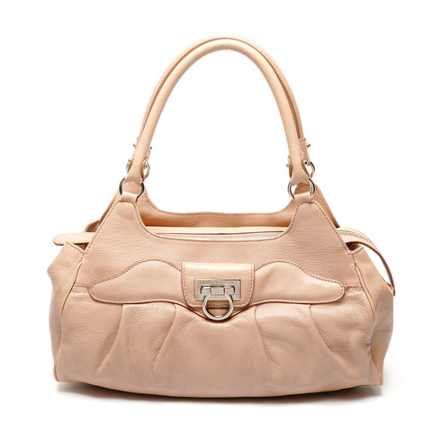 Salvatore Ferragamo Gancini leather Handbag pink WS25559