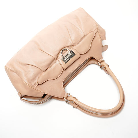 Salvatore Ferragamo Gancini leather Handbag pink WS25559