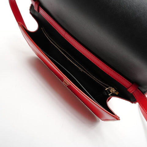 Salvatore Ferragamo Vara Ribbon Stud Shoulder Bag Shoulder Bag Red WS25560