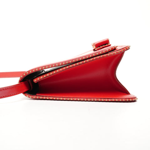 Salvatore Ferragamo Vara Ribbon Stud Shoulder Bag Shoulder Bag Red WS25560