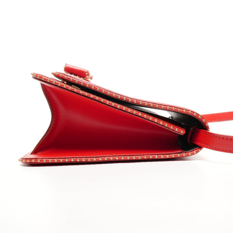 Salvatore Ferragamo Vara Ribbon Stud Shoulder Bag Shoulder Bag Red WS25560