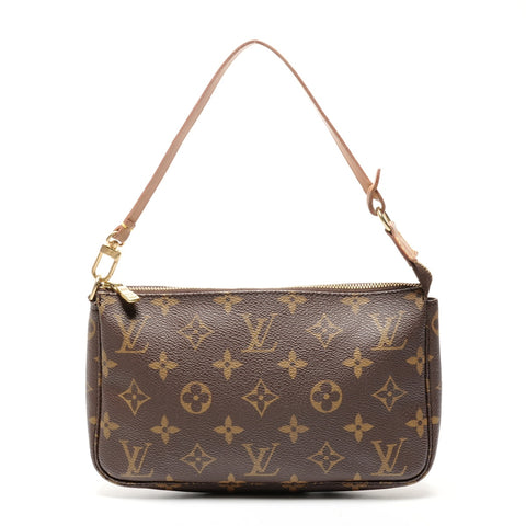 LOUIS VUITTON 1999 Monogram Pochette Accessoires Shoulder Bag Brown WS25561