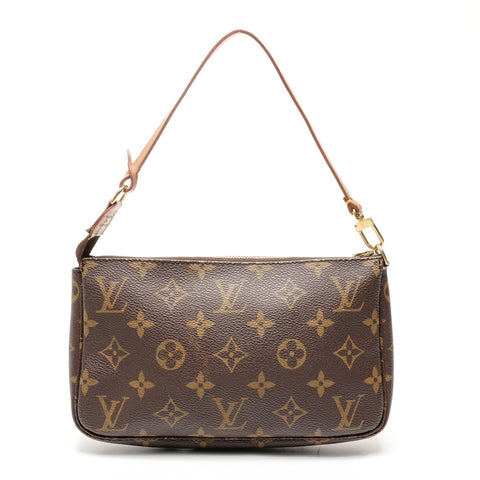 LOUIS VUITTON 1999 Monogram Pochette Accessoires Shoulder Bag Brown WS25561