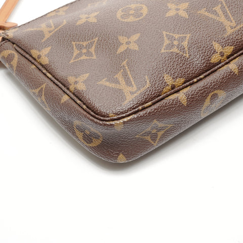 LOUIS VUITTON 1999 Monogram Pochette Accessoires Shoulder Bag Brown WS25561